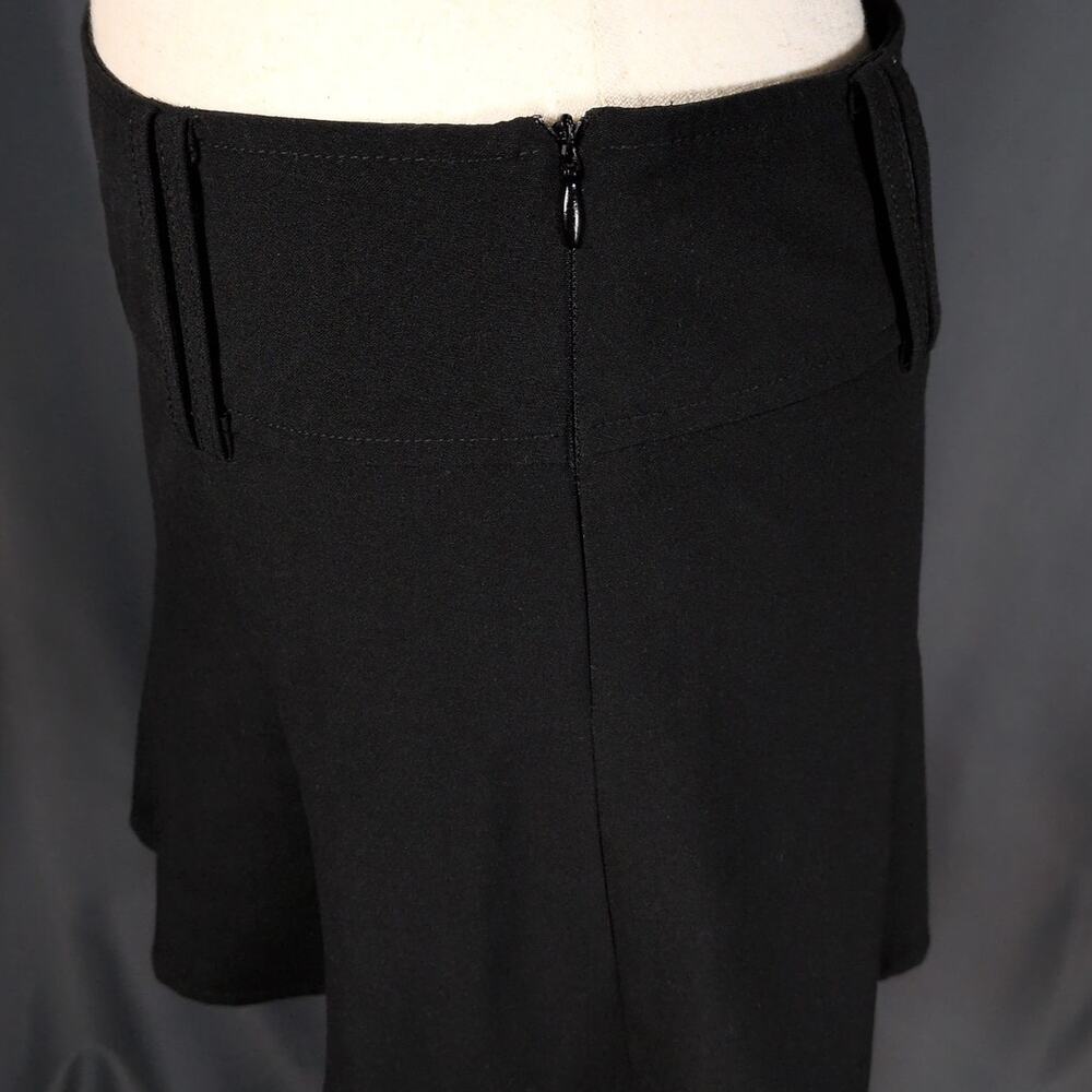 Vintage Y2K XOXO Signature Black Pleated Low Rise Mini Skirt w/ Belt Loops Sz 4 - Picture 4 of 7